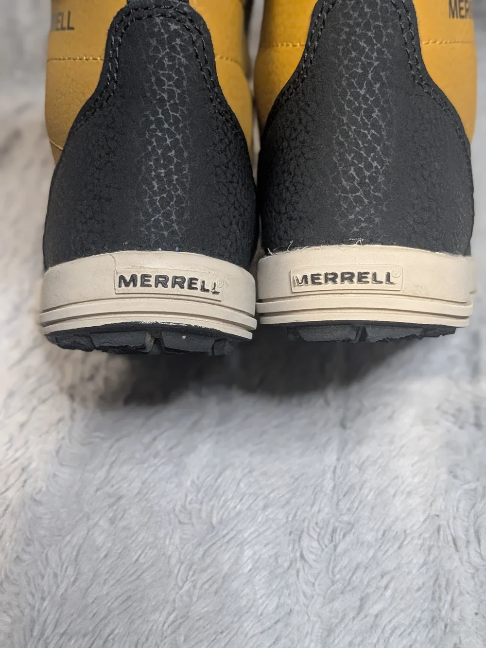 Merrell Kids' Black and Tan Insulated Snow Boots